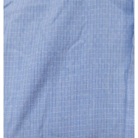 Puritan Wrinkle Resistant Men's Large Blue Check Geometric Short Sleeve Shirt - Picture 2 of 11